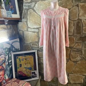 Jasmine Petite Rose Pink Patterned Long Sleeve Nightgown